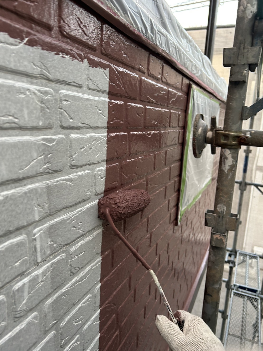 中塗りの作業風景